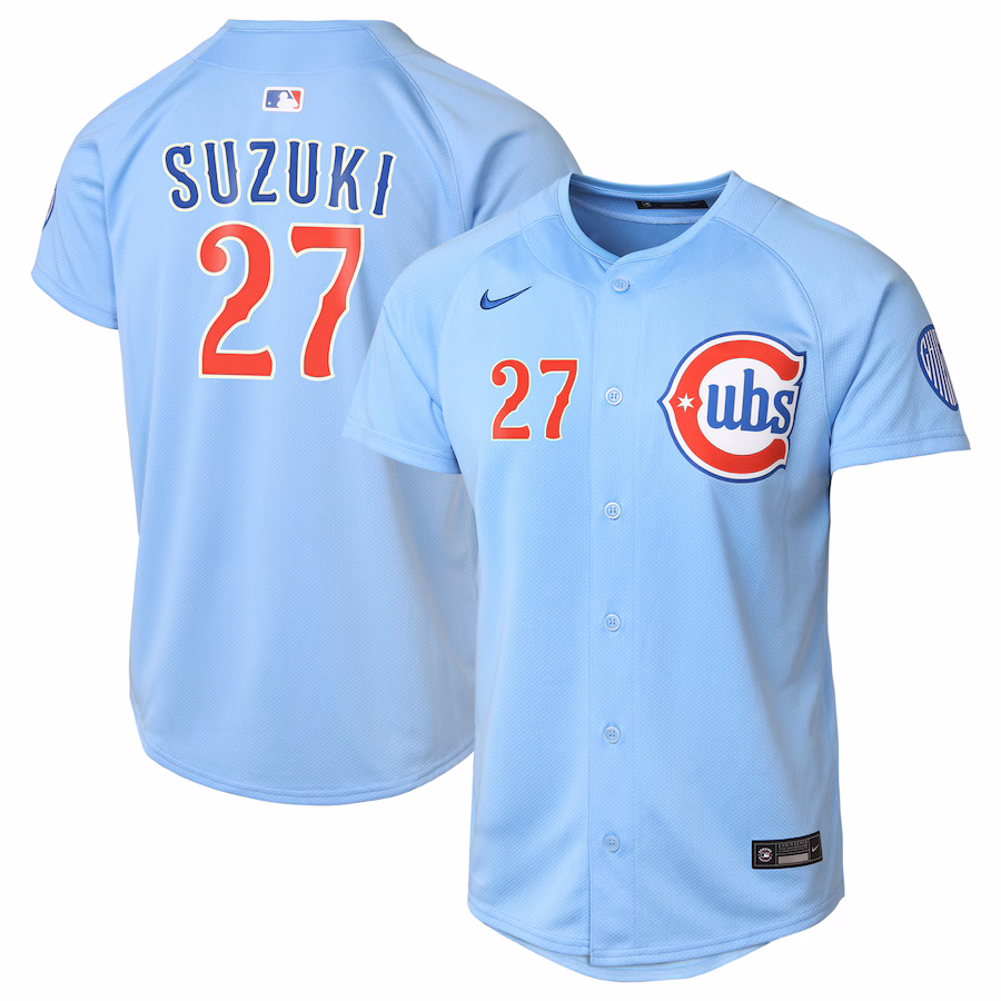 Youth Chicago Cubs Seiya Suzuki Nike Baby Blue 2nd Alternate Limited Player Jersey - Jersey