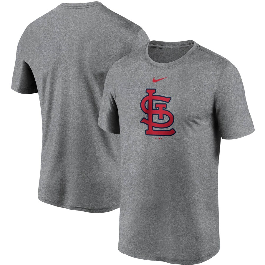 Men's St. Louis Cardinals Nike Gray Large Logo Legend Performance T-Shirt - Jersey