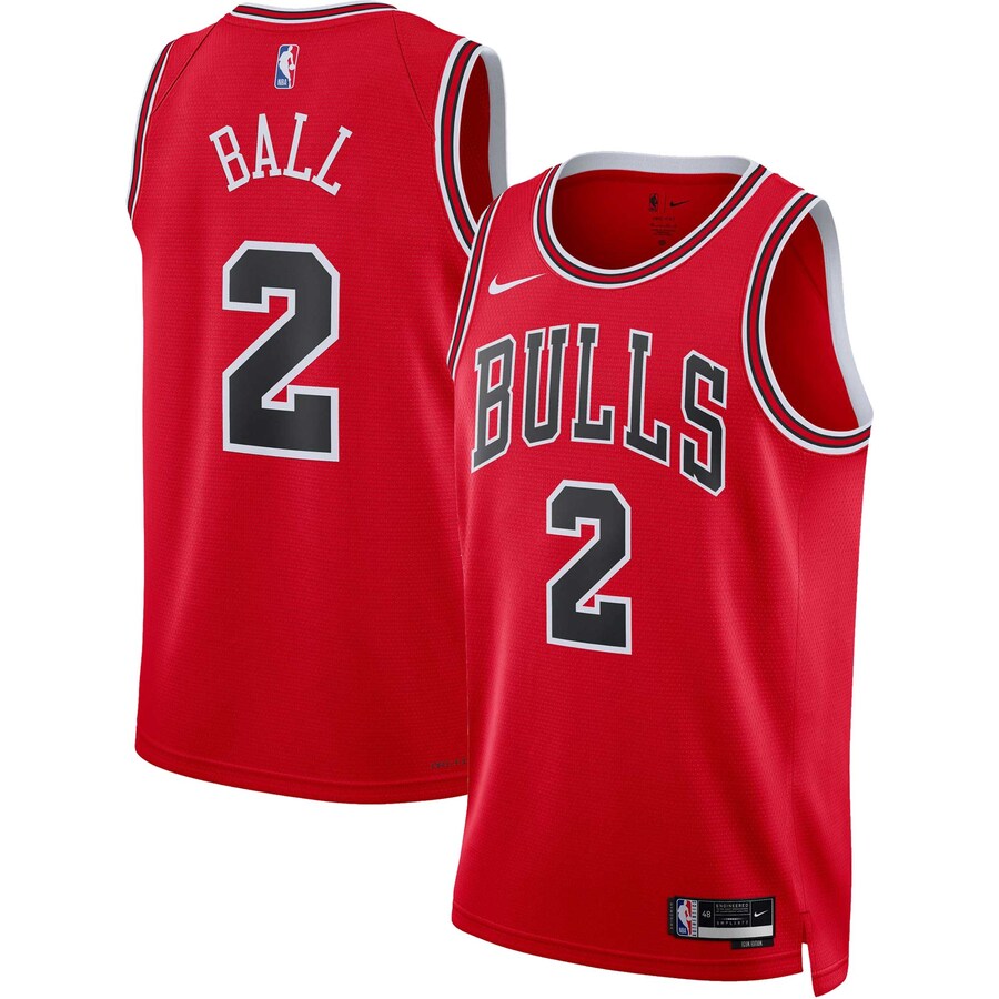 Unisex Chicago Bulls Lonzo Ball Nike Red Swingman Jersey - Icon Edition - Jersey