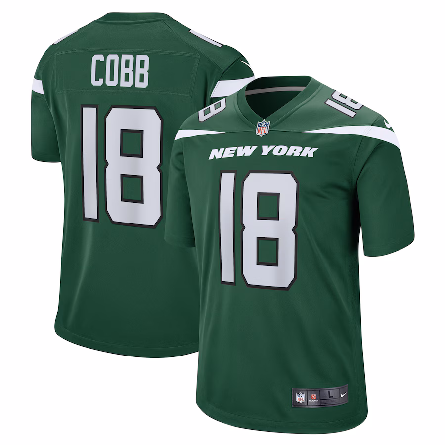 Men's New York Jets Randall Cobb Nike Gotham Green  Game Jersey - Jersey