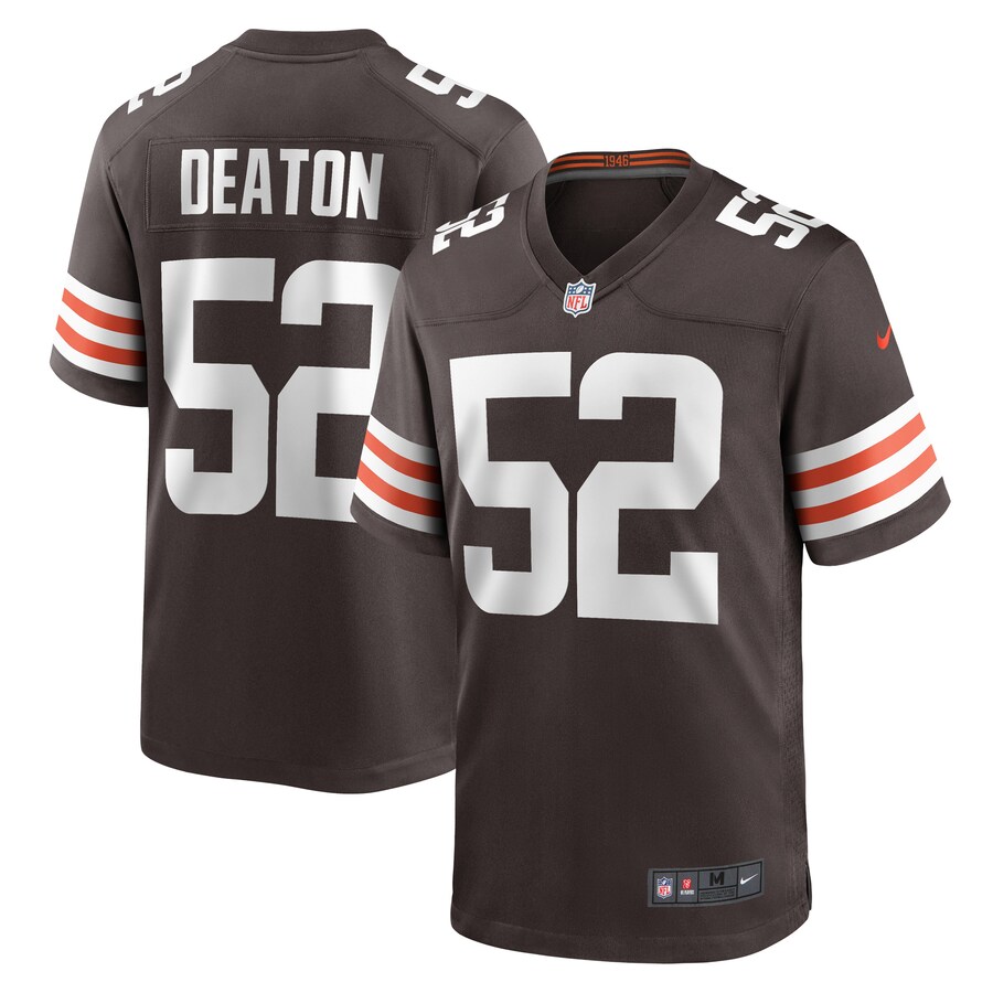 Men's Cleveland Browns Dawson Deaton Nike Brown Game Player Jersey - Jersey