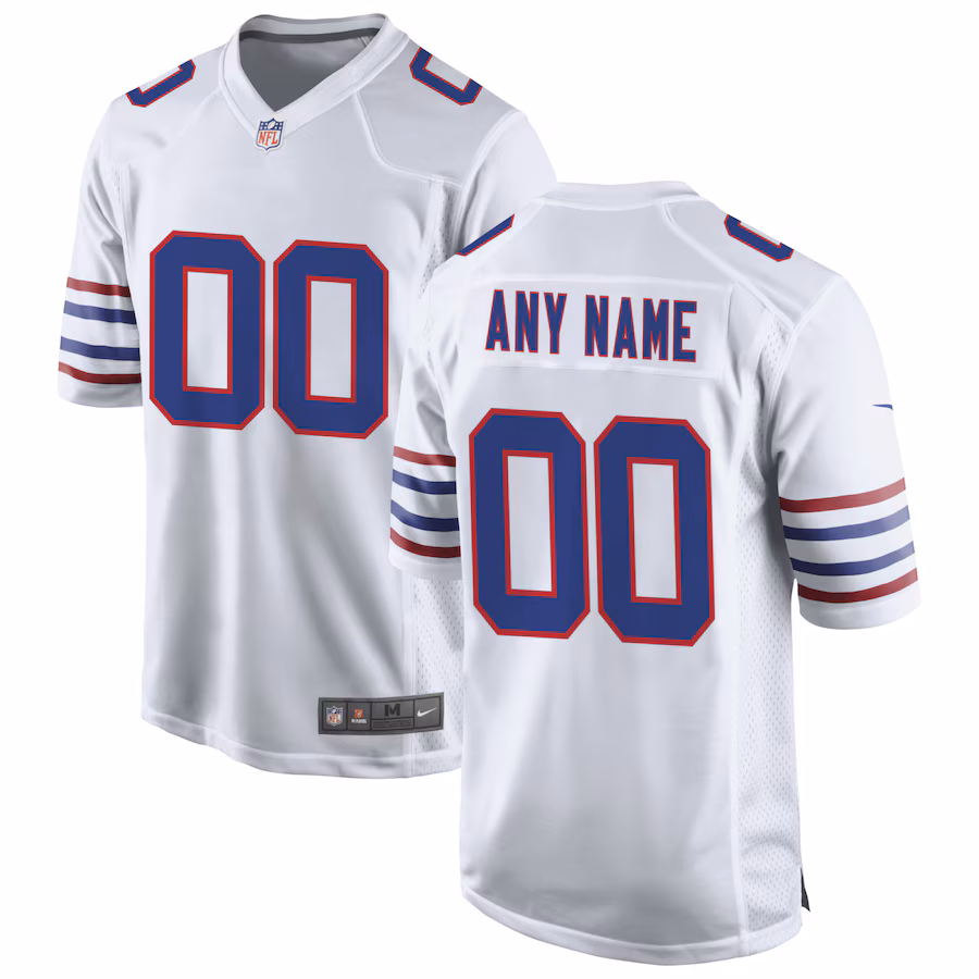 Men's Buffalo Bills Nike White Alternate Custom Game Jersey - Jersey