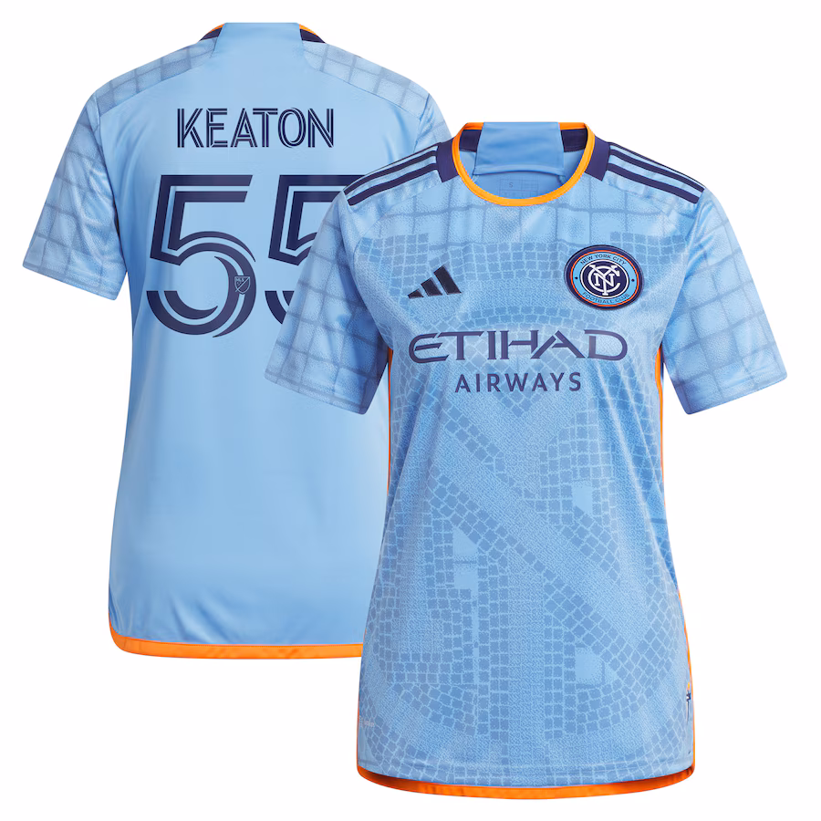 Women's New York City FC Keaton Parks adidas Light Blue 2023 The Interboro Kit Replica Jersey - Jersey