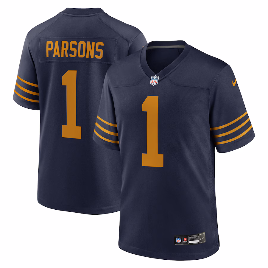 Men's Green Bay Packers Micah Parsons Nike Navy The 1923 Classic Game Game Jersey - Jersey
