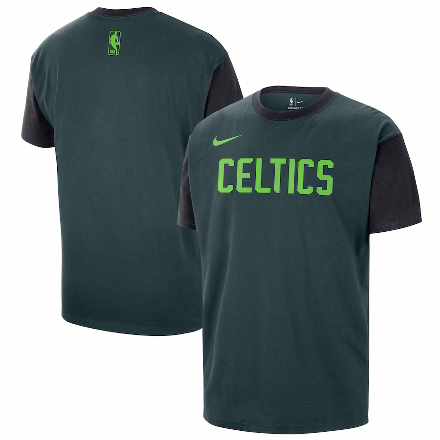 Men's Boston Celtics Nike Green 2024/25 City Edition Courtside Color Block T-Shirt - Jersey