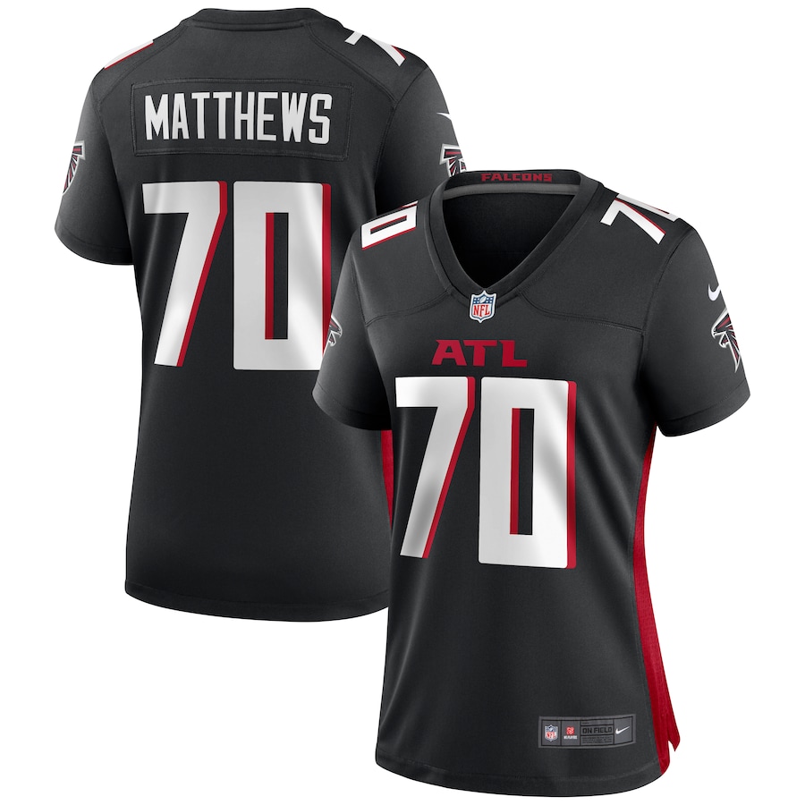 Women's Atlanta Falcons Jake Matthews Nike Black Game Jersey - Jersey
