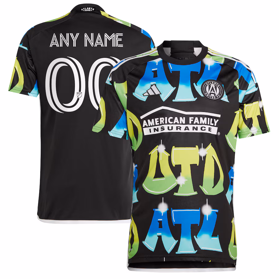 Men's Atlanta United FC  adidas Black 2023 The 404 Replica Custom Jersey - Jersey