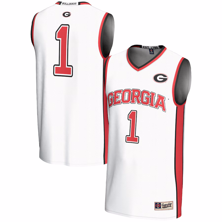 Youth GameDay Greats #1 White Georgia Bulldogs Lightweight Basketball Jersey - Jersey