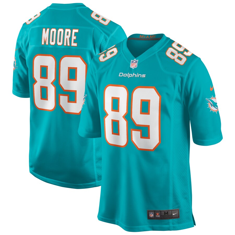 Men's Miami Dolphins Nat Moore Nike Aqua Game Retired Player Jersey - Jersey