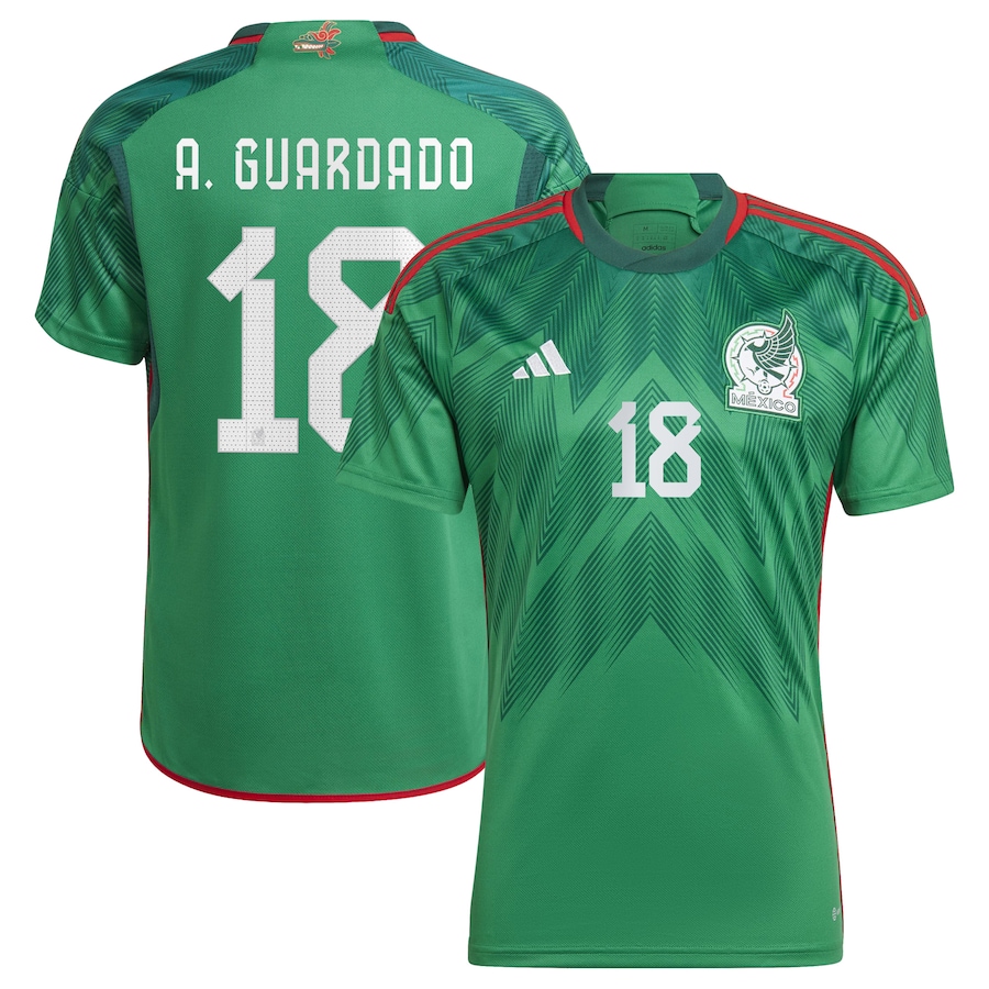 Men's Mexico National Team Andres Guardado adidas Green 2022/23 Home Replica Player Jersey - Jersey