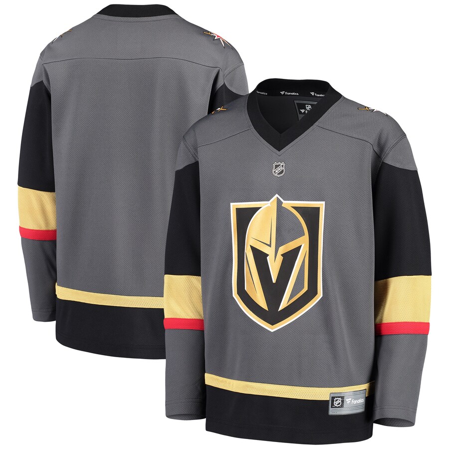 Youth Vegas Golden Knights Fanatics Branded Black Alternate Replica Blank Jersey - Jersey
