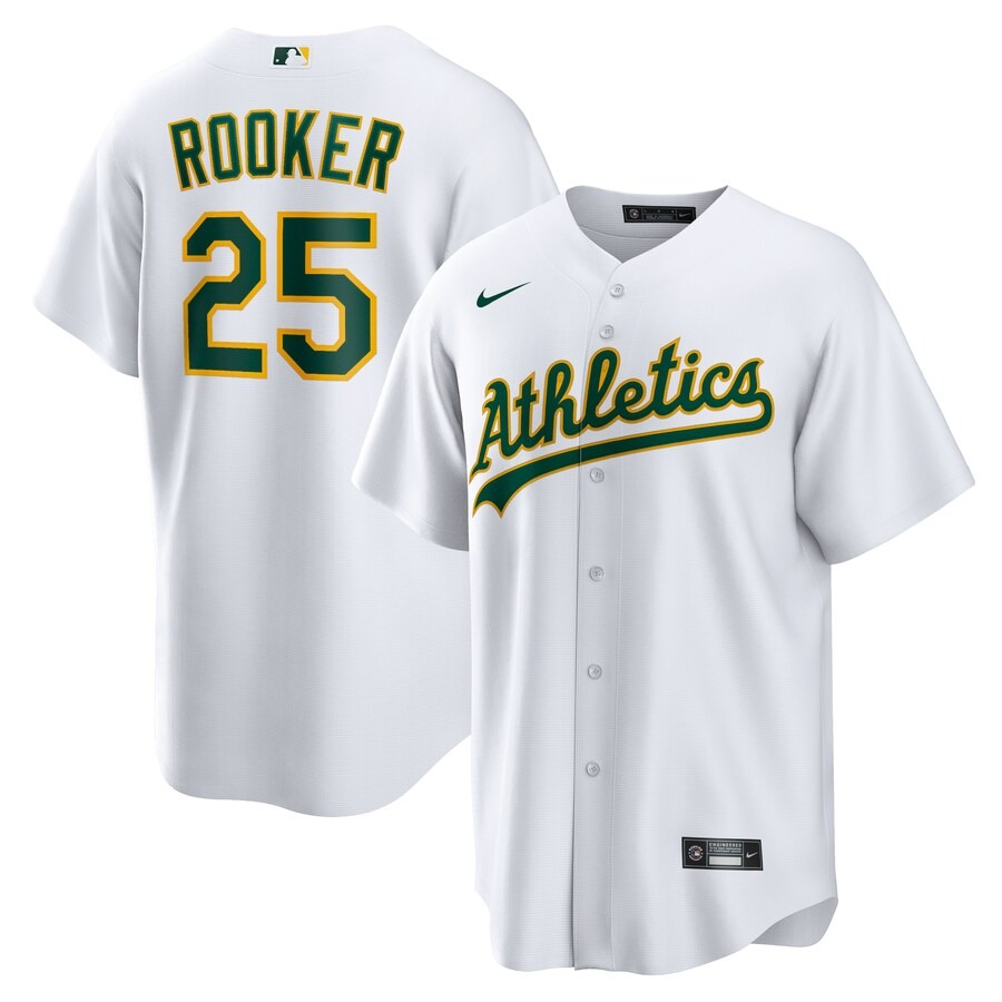 Men's Oakland Athletics Brent Rooker Nike White Home Replica Jersey - Jersey