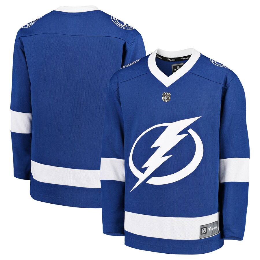 Youth Tampa Bay Lightning Fanatics Branded Blue Home Replica Blank Jersey - Jersey