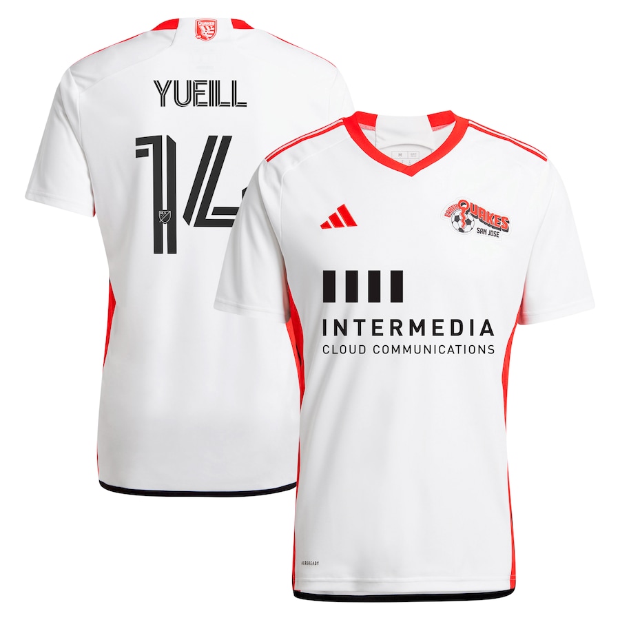 Men's San Jose Earthquakes Jackson Yueill adidas White 2024 The 50 Kit Replica Player Jersey - Jersey