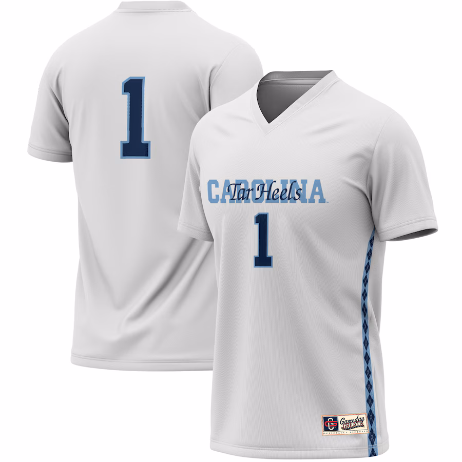 Unisex GameDay Greats #1 White North Carolina Tar Heels Women's Soccer Lightweight Fashion Jersey - Jersey
