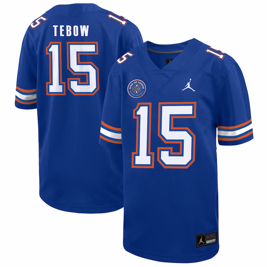 Tim Tebow Florida Gators Jordan Brand Youth Ring of Honor Untouchable Replica Jersey - Royal - Jersey