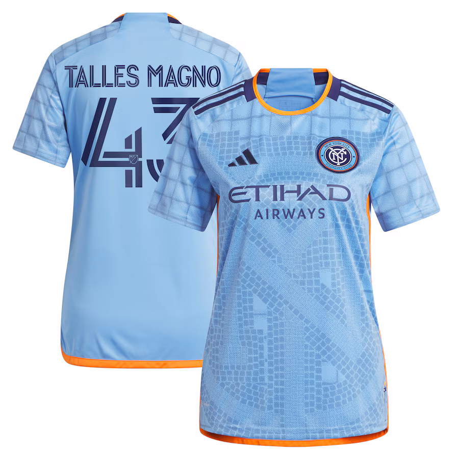 Women's New York City FC Talles Magno adidas Light Blue 2023 The Interboro Kit Replica Jersey - Jersey