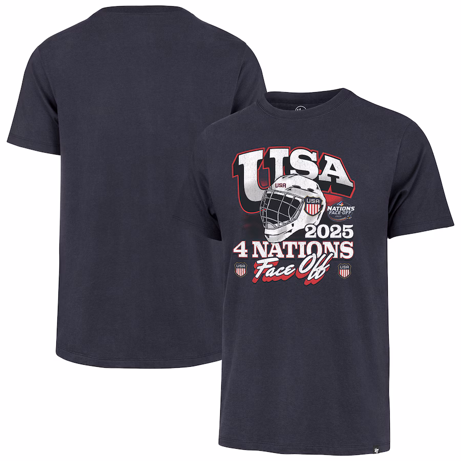 Men's USA '47 Navy 2025 4 Nations Face-Off Premier Franklin T-Shirt - Jersey