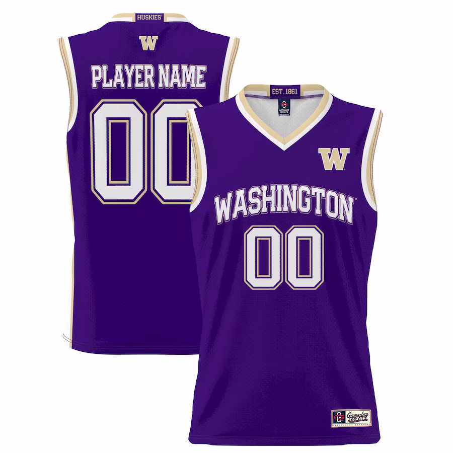 Washington Huskies GameDay Greats Unisex  Lightweight NIL Pick-A-Player Basketball Jersey - Purple - Jersey