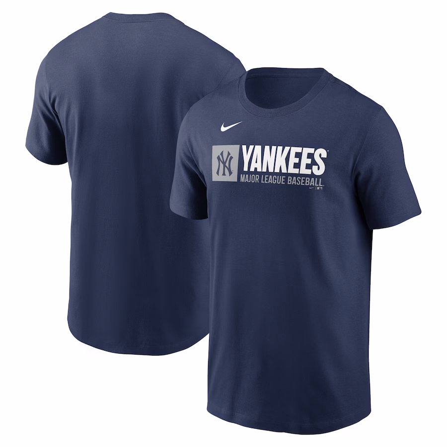 Men's New York Yankees Nike Navy Team Block T-Shirt - Jersey