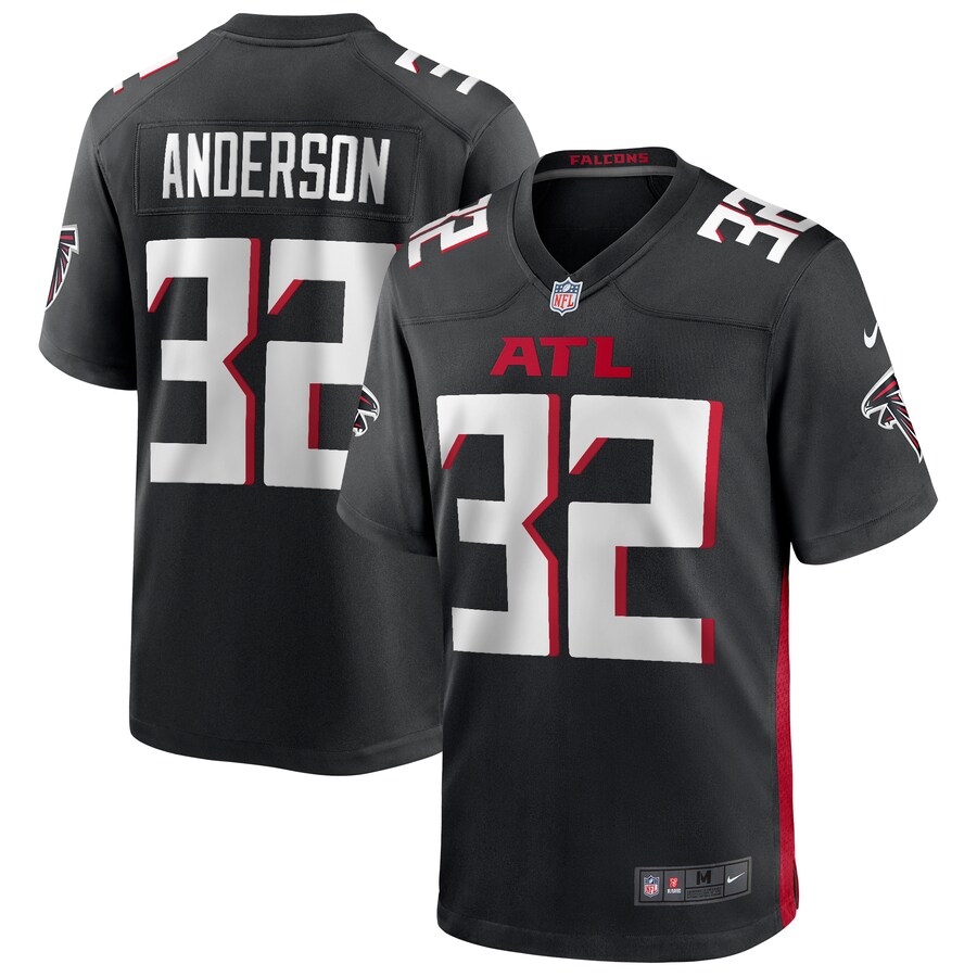 Men's Atlanta Falcons Jamal Anderson Nike Black Game Retired Player Jersey - Jersey