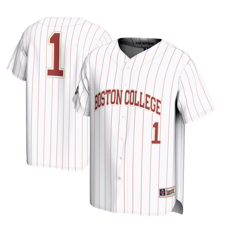#1 Boston College Eagles GameDay Greats Lightweight Baseball Fashion Jersey - White - Jersey