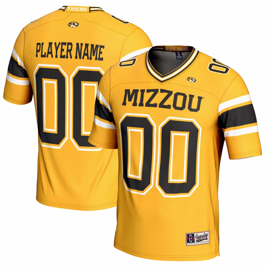 Missouri Tigers GameDay Greats NIL Pick-A-Player Football Jersey - Gold - Jersey