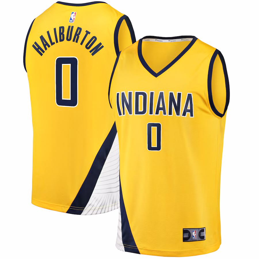 Youth Indiana Pacers Tyrese Haliburton Fanatics Gold Fast Break Replica Jersey - Statement Edition - Jersey
