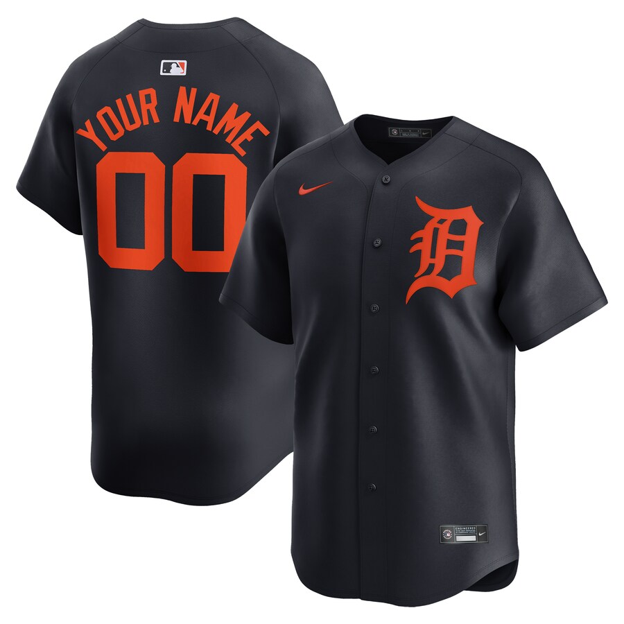 Men's Detroit Tigers  Nike Navy  Alternate Limited Custom Jersey - Jersey