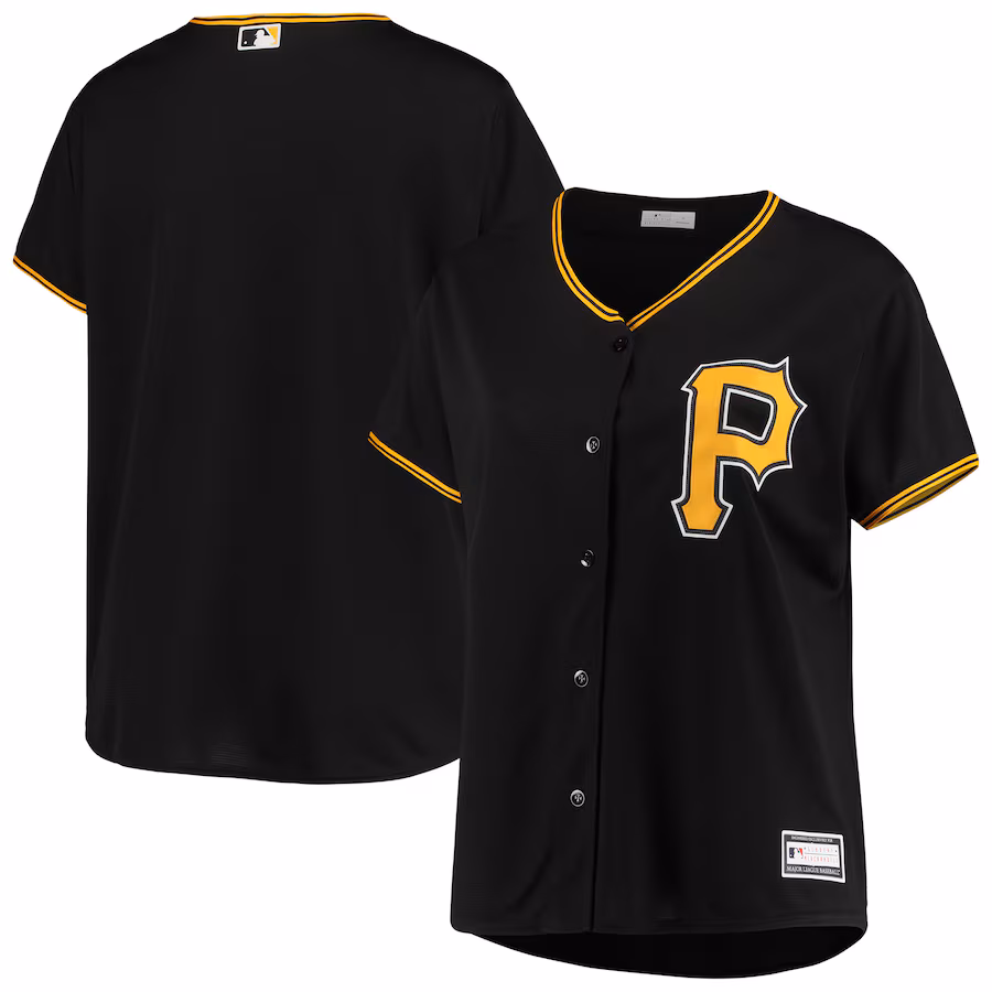 Women's Pittsburgh Pirates Black Plus Size Alternate Replica Team Jersey - Jersey