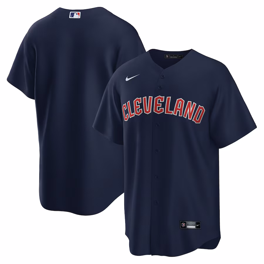 Men's Cleveland Guardians Nike Navy Alternate Replica Jersey - Jersey