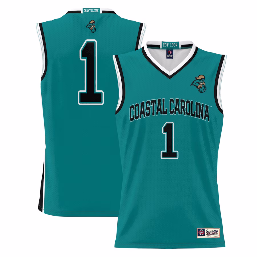 #1 Coastal Carolina Chanticleers GameDay Greats Youth Lightweight Basketball Jersey - Light Blue - Jersey