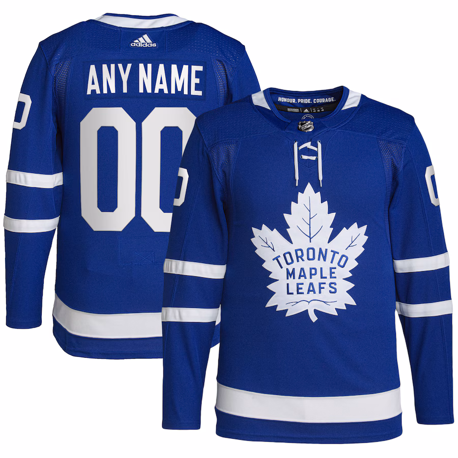 Men's Toronto Maple Leafs adidas Royal Home Primegreen Authentic Custom Jersey - Jersey