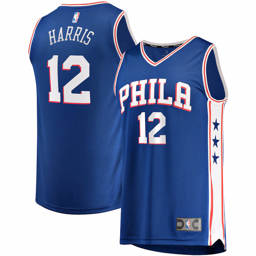 Men's Philadelphia 76ers Tobias Harris Fanatics Royal Fast Break Replica Player Team Jersey - Icon Edition - Jersey
