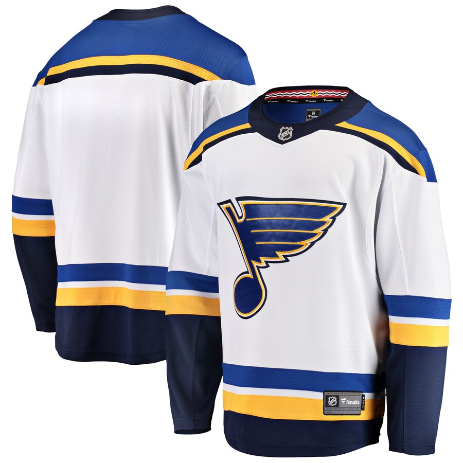 Men's St. Louis Blues Fanatics Branded White Breakaway Away Jersey - Jersey