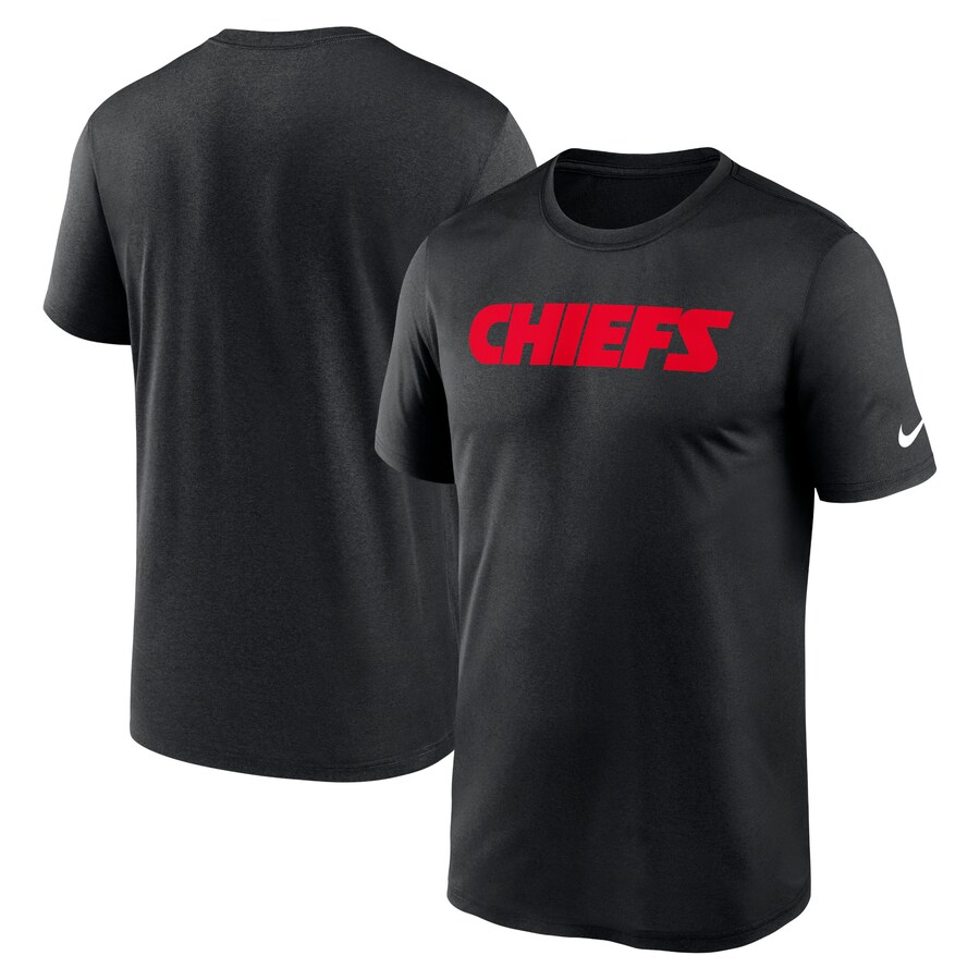 Men's Kansas City Chiefs Nike Black Primetime Legend Wordmark Performance T-Shirt - Jersey