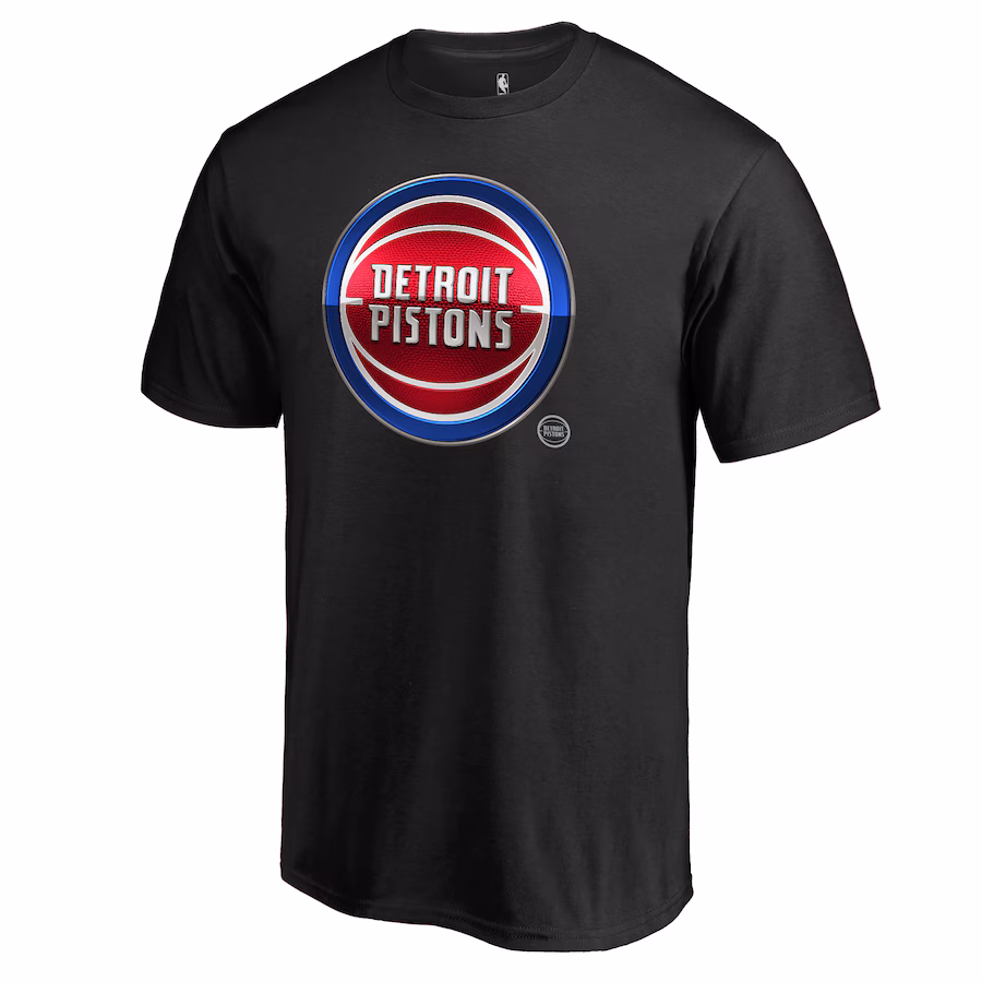Men's Detroit Pistons Black Midnight Mascot T-Shirt - Jersey