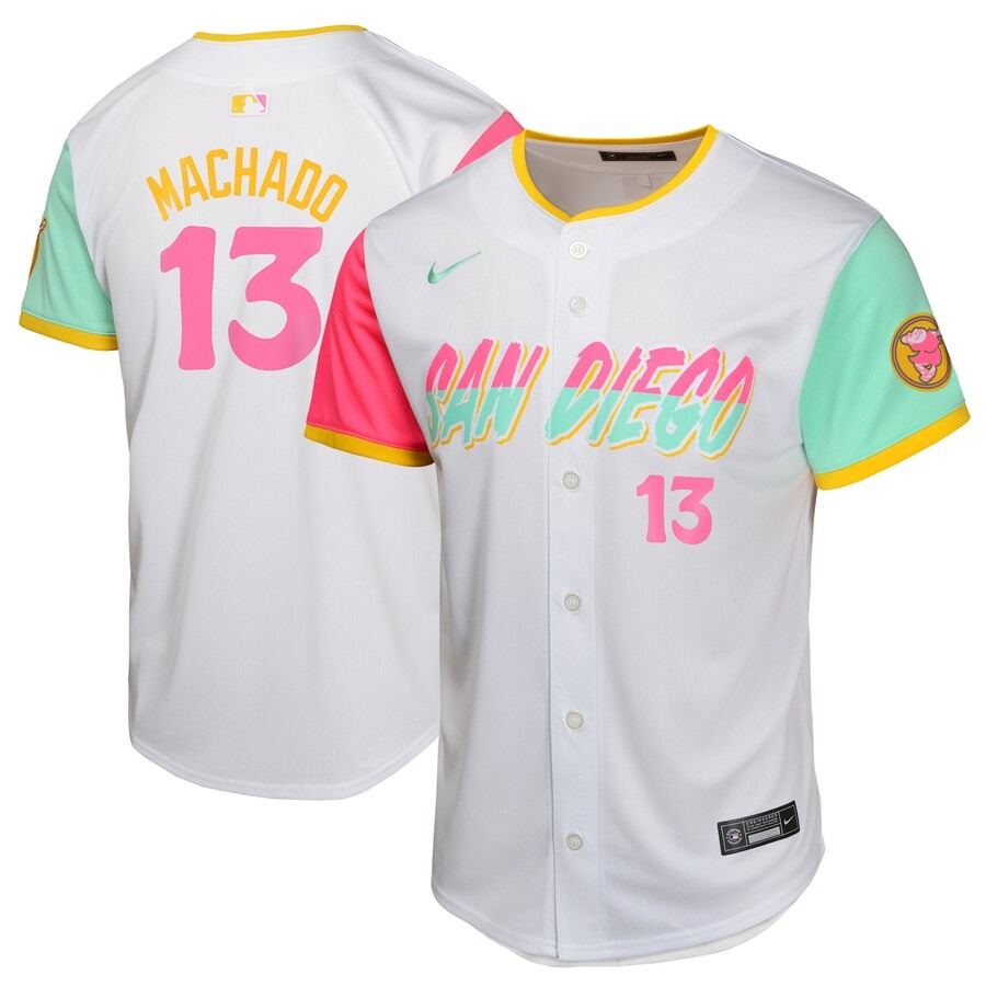 Youth San Diego Padres Manny Machado Nike White City Connect Limited Player Jersey - Jersey