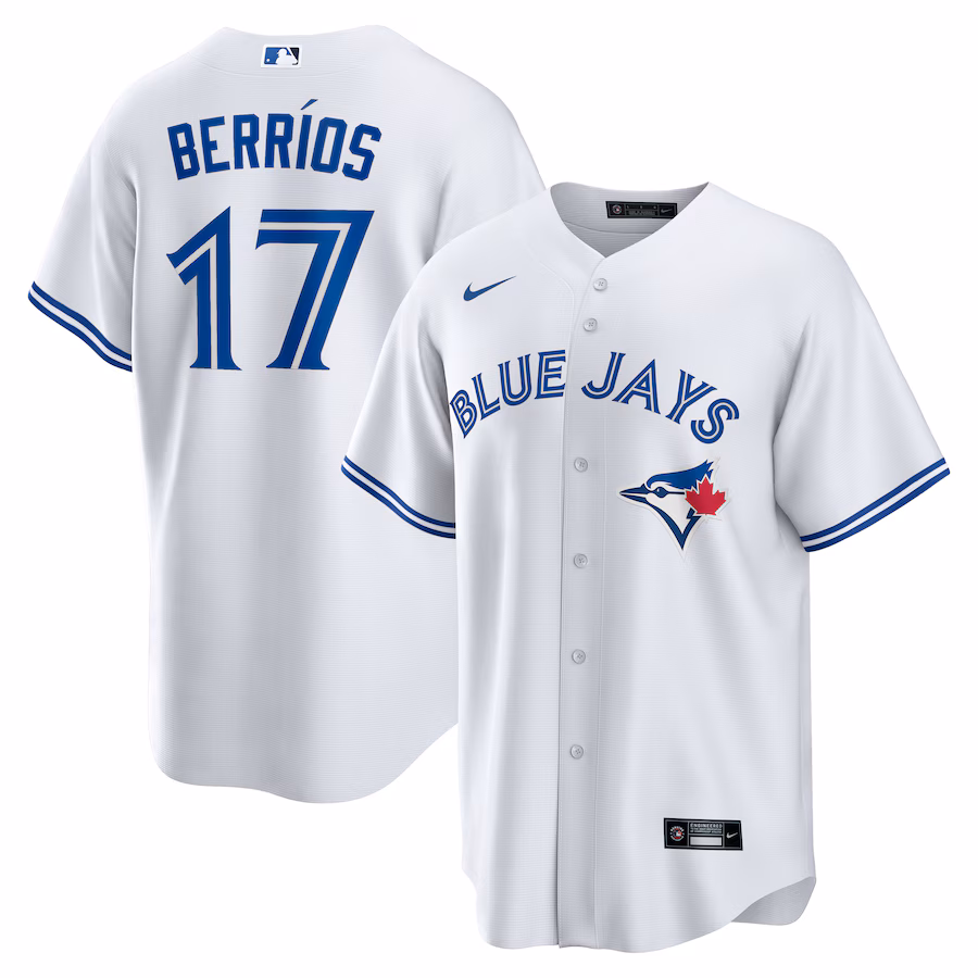Men's Toronto Blue Jays Jose Berrios Nike White Home Replica Jersey - Jersey