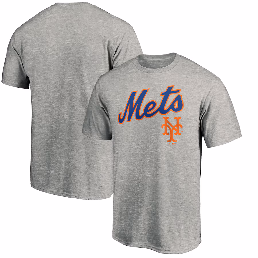 Men's New York Mets Heather Gray Team Wahconah T-Shirt - Jersey