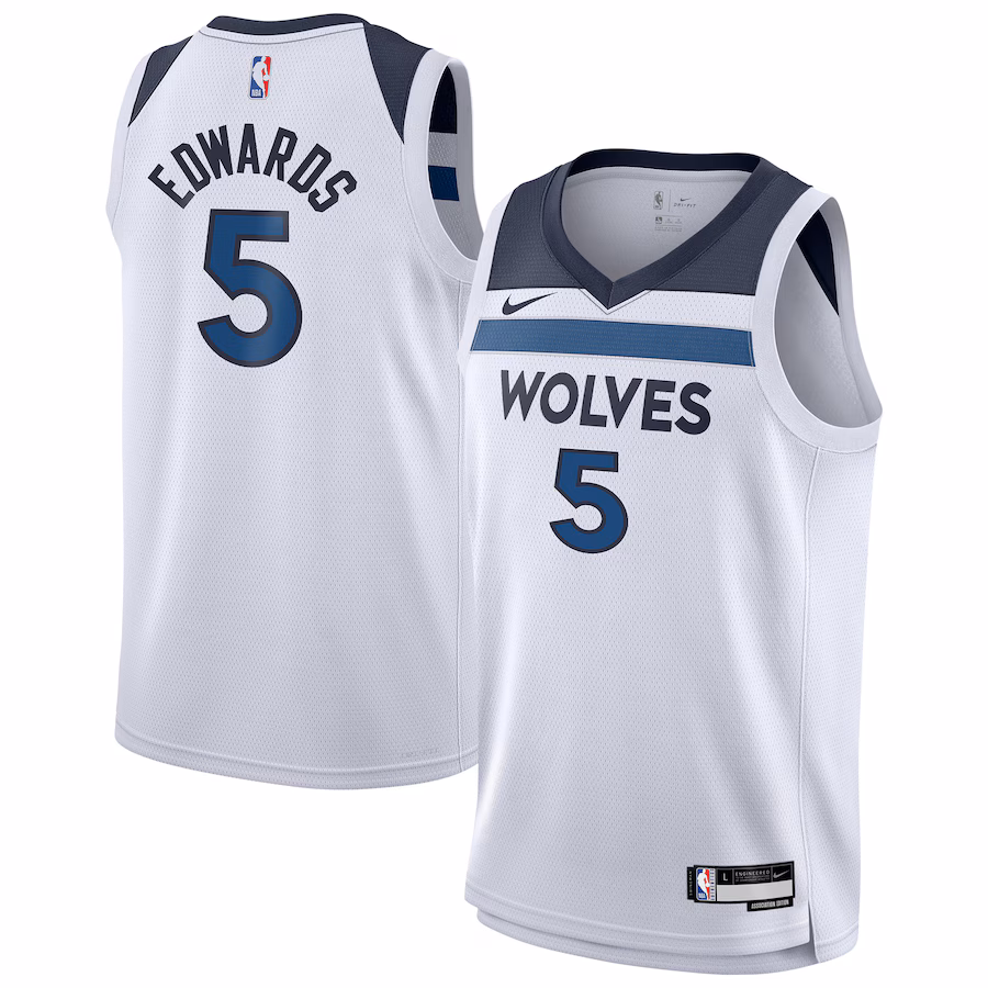 Youth Minnesota Timberwolves Anthony Edwards Nike White Swingman Jersey - Association Edition - Jersey