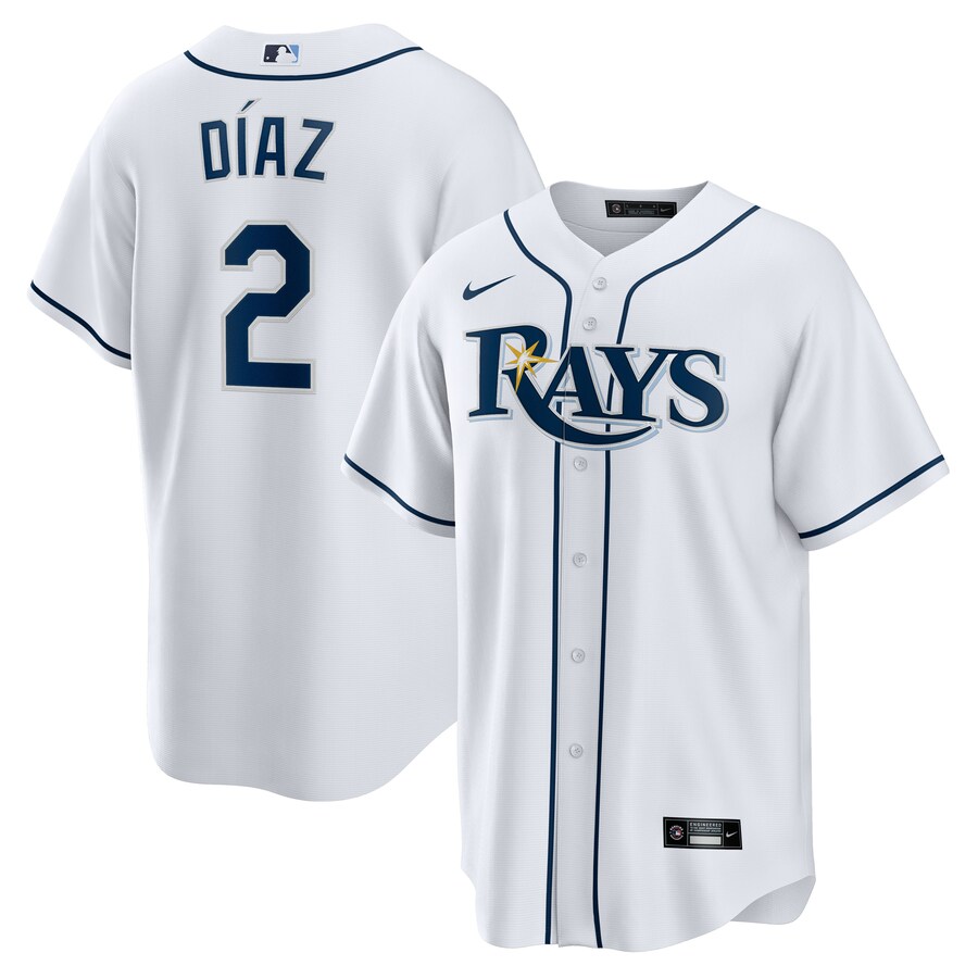 Men's Tampa Bay Rays Yandy Díaz Nike White Home Replica Player Jersey - Jersey