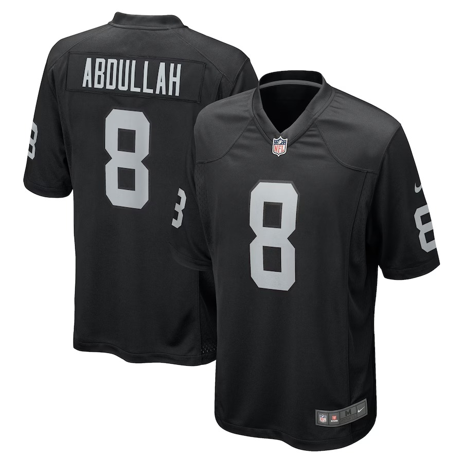 Men's Las Vegas Raiders Ameer Abdullah Nike Black Team Game Jersey - Jersey