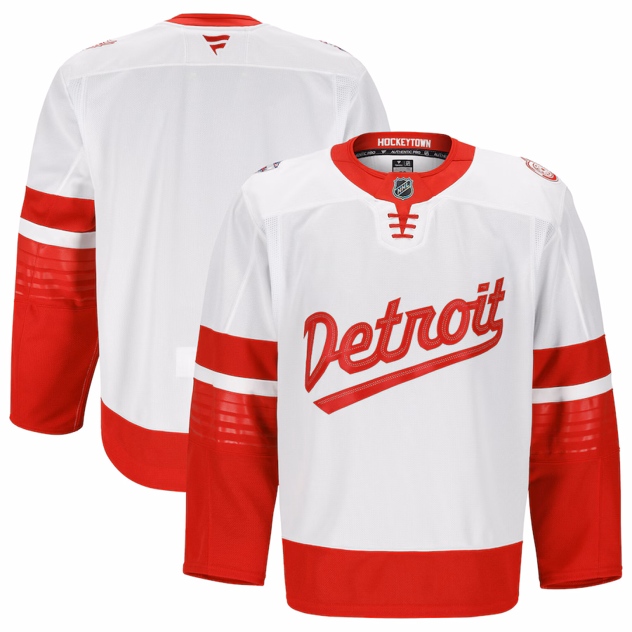 Men's Detroit Red Wings Fanatics White 2025 NHL Stadium Series Authentic Pro Jersey - Jersey