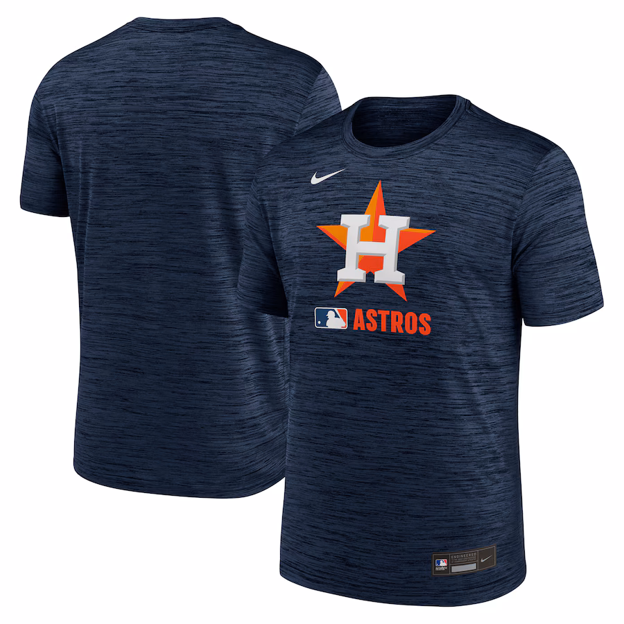 Men's Houston Astros Nike Navy Authentic Collection Velocity Performance Practice T-Shirt - Jersey