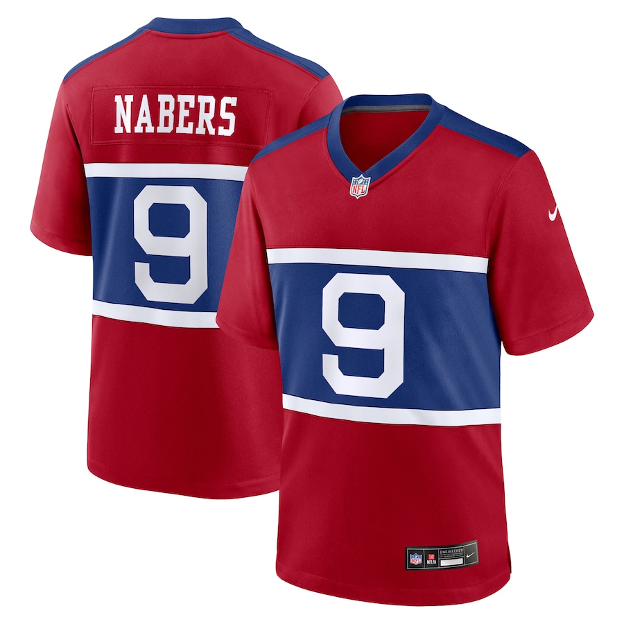 Youth New York Giants Malik Nabers Nike Century Red Alternate Player Game Jersey - Jersey