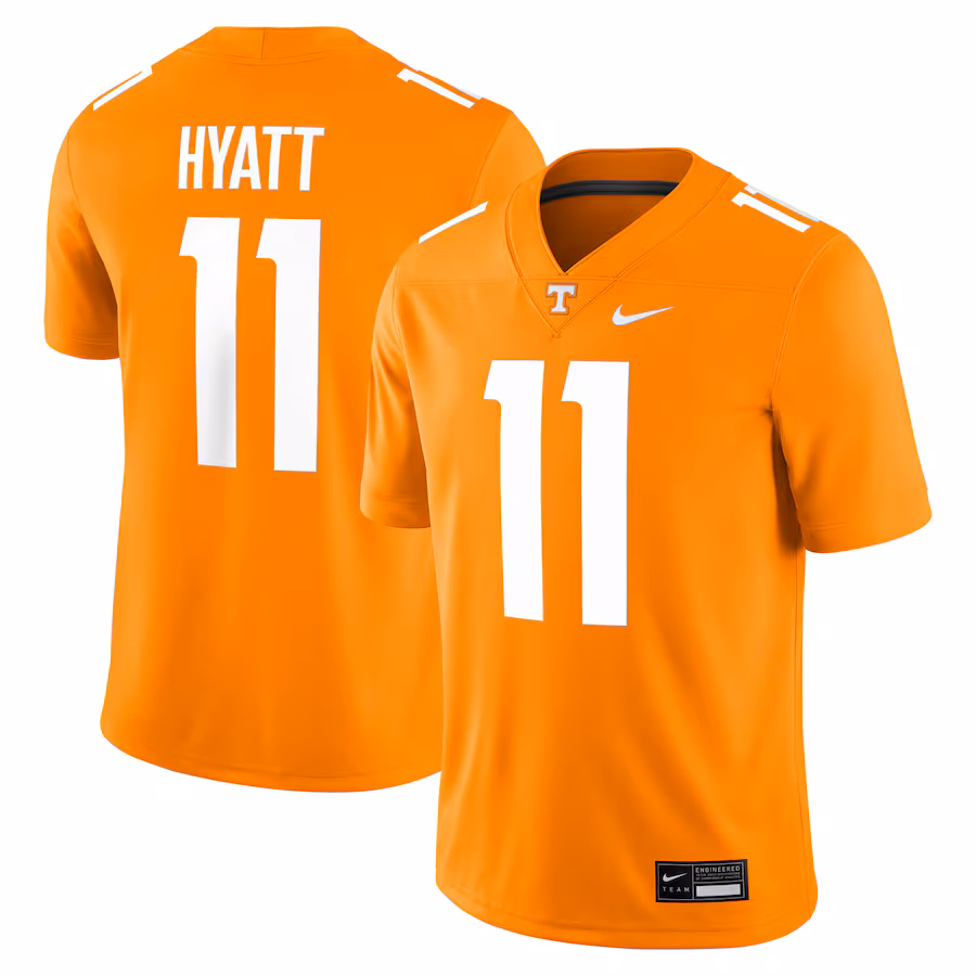Men's Nike Jalin Hyatt Tennessee Orange Tennessee Volunteers Player Game Jersey - Jersey