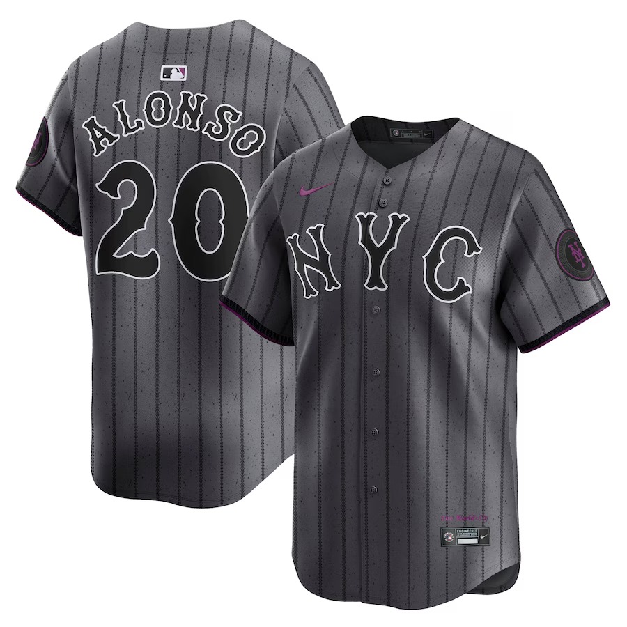 Men's New York Mets Pete Alonso Nike Gray City Connect Limited Player Jersey - Jersey