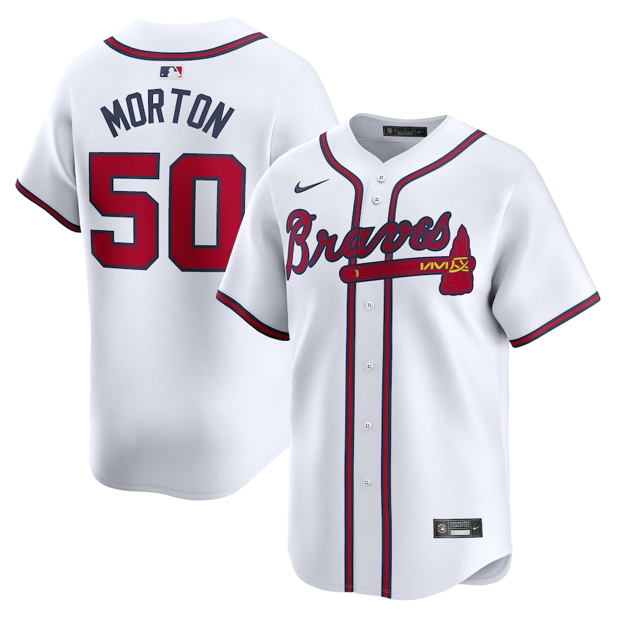 Men's Atlanta Braves Charlie Morton Nike White Home Limited Player Jersey - Jersey