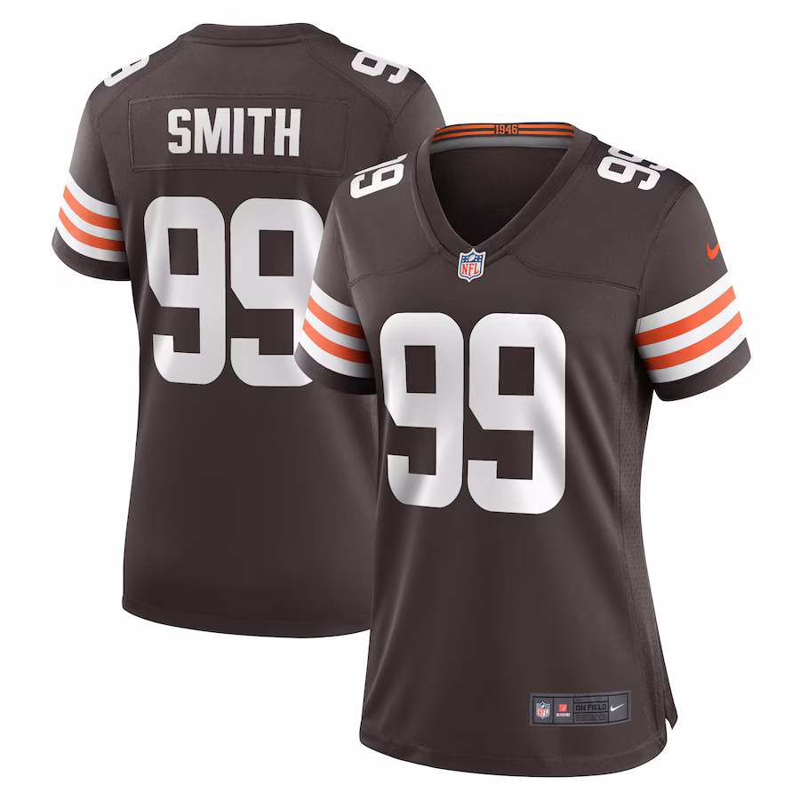 Women's Cleveland Browns Za'Darius Smith Nike  Brown Team Game Jersey - Jersey